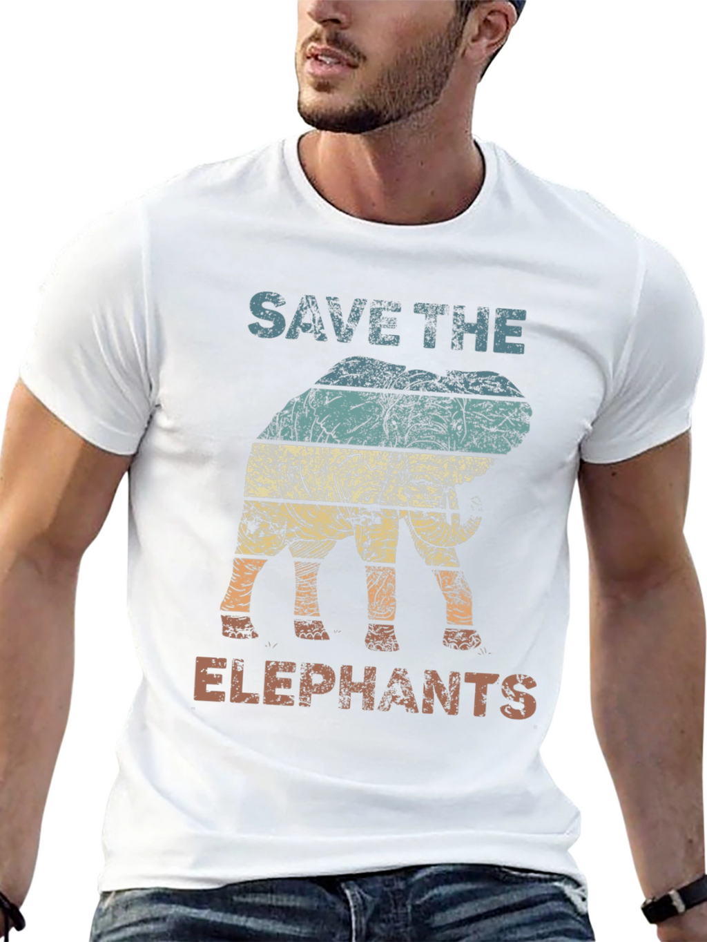 Save the Elephants Graphic Tee - Black