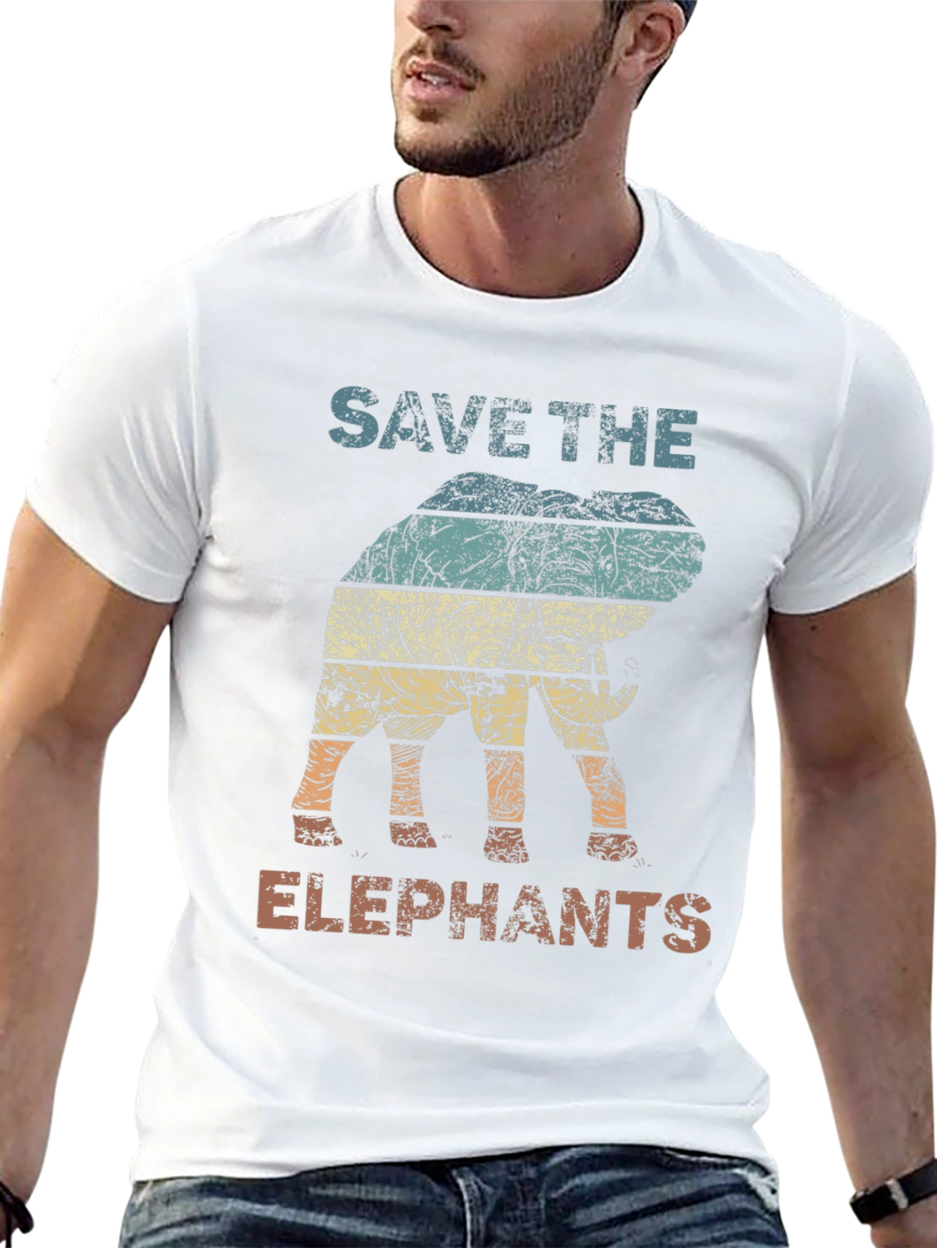 Save the Elephants Graphic Tee - Black
