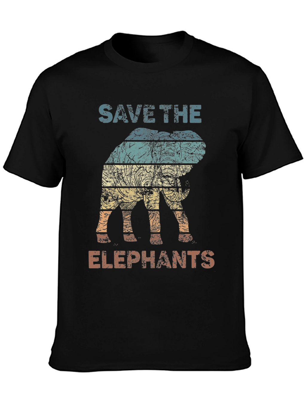 Save the Elephants Graphic Tee - Black