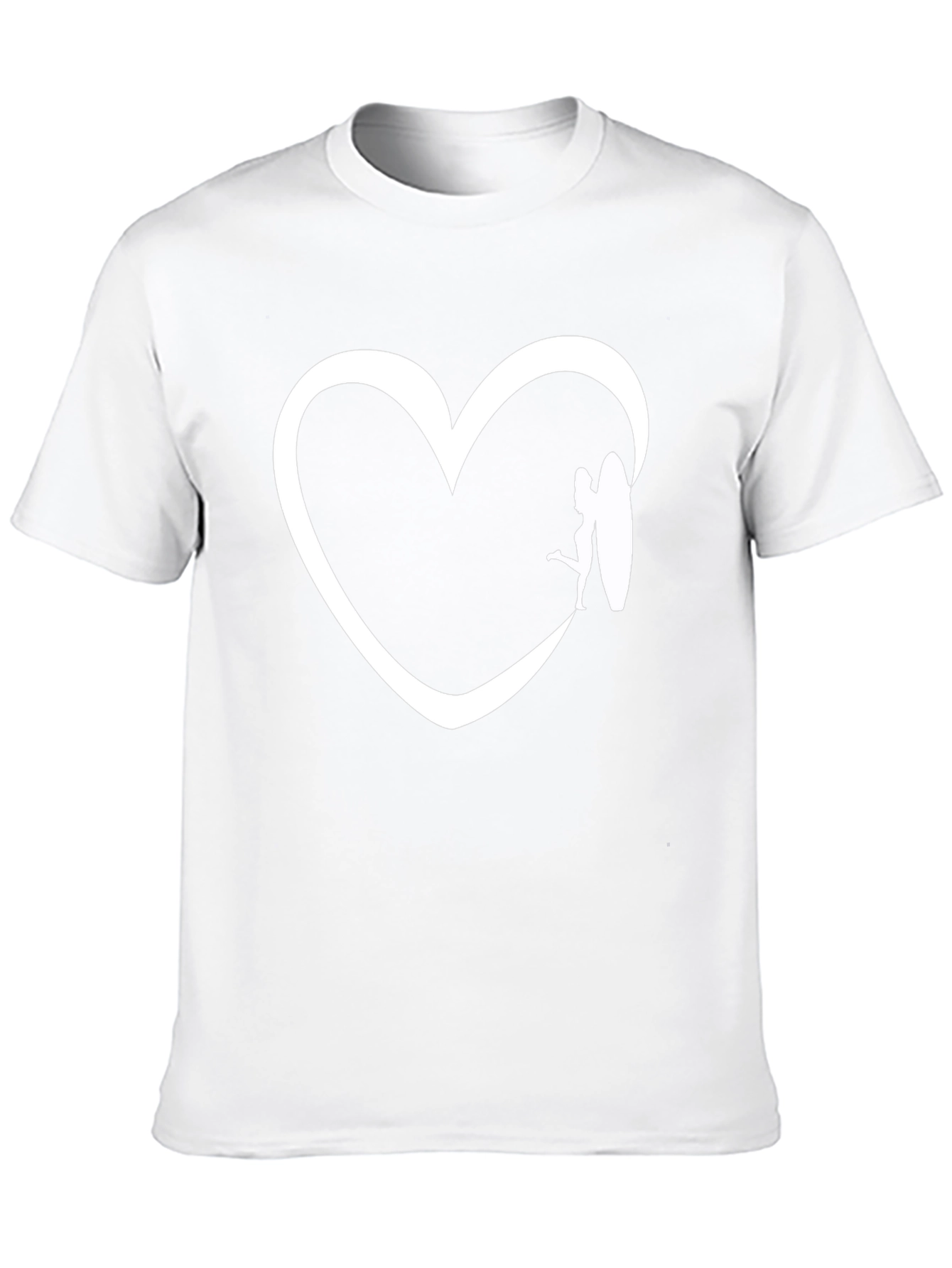 Surfer Girl Heart Graphic Tee - Black