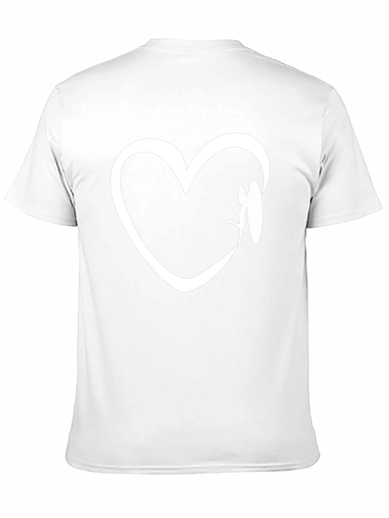 Surfer Girl Heart Graphic Tee - Black