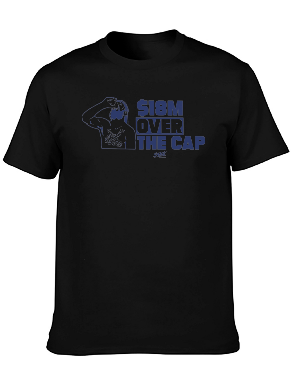 $18M Over The Cap Graphic T-Shirt - Black