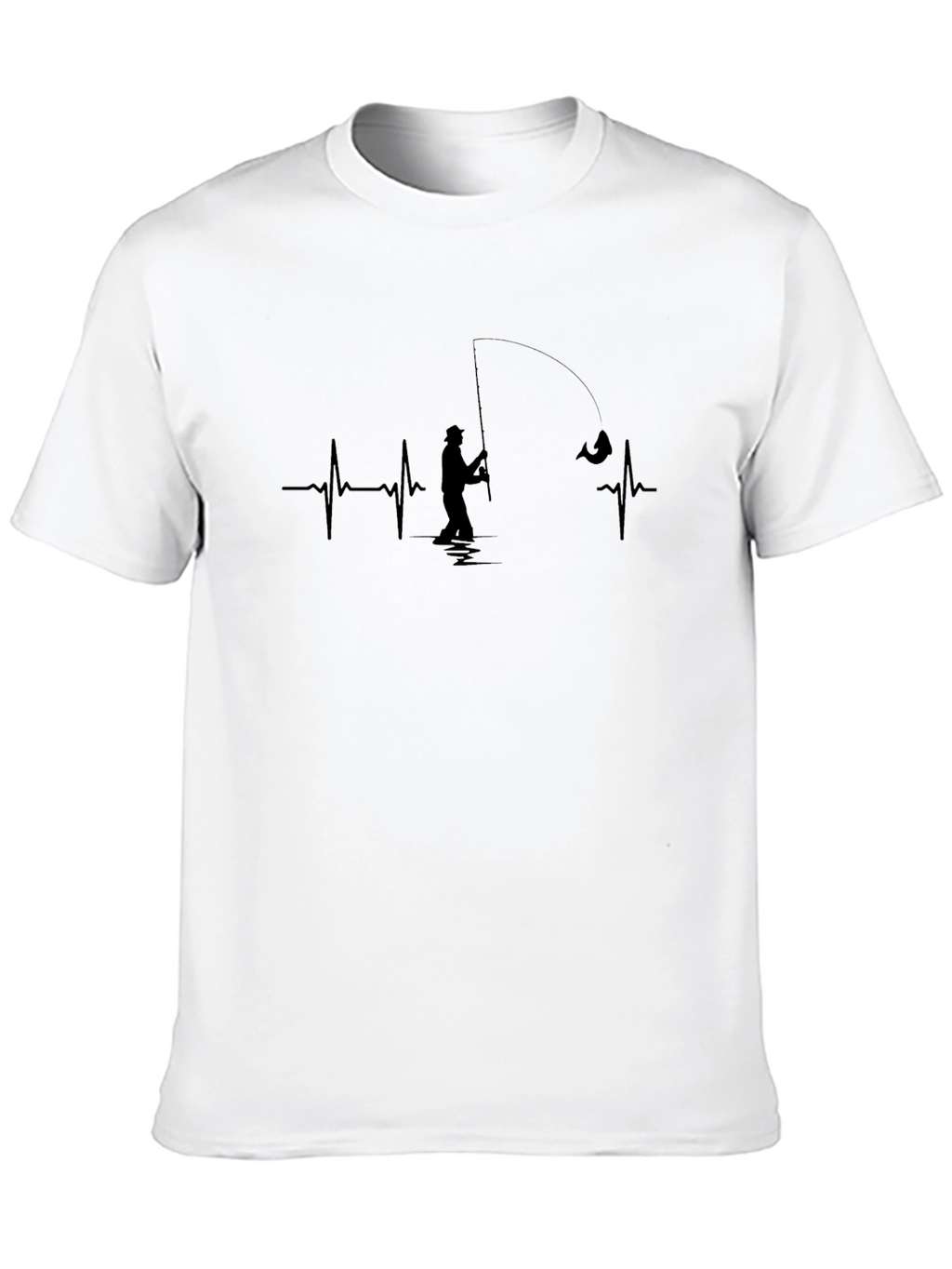 Fishing Heartbeat T-Shirt - Fishermans Life Line Tee