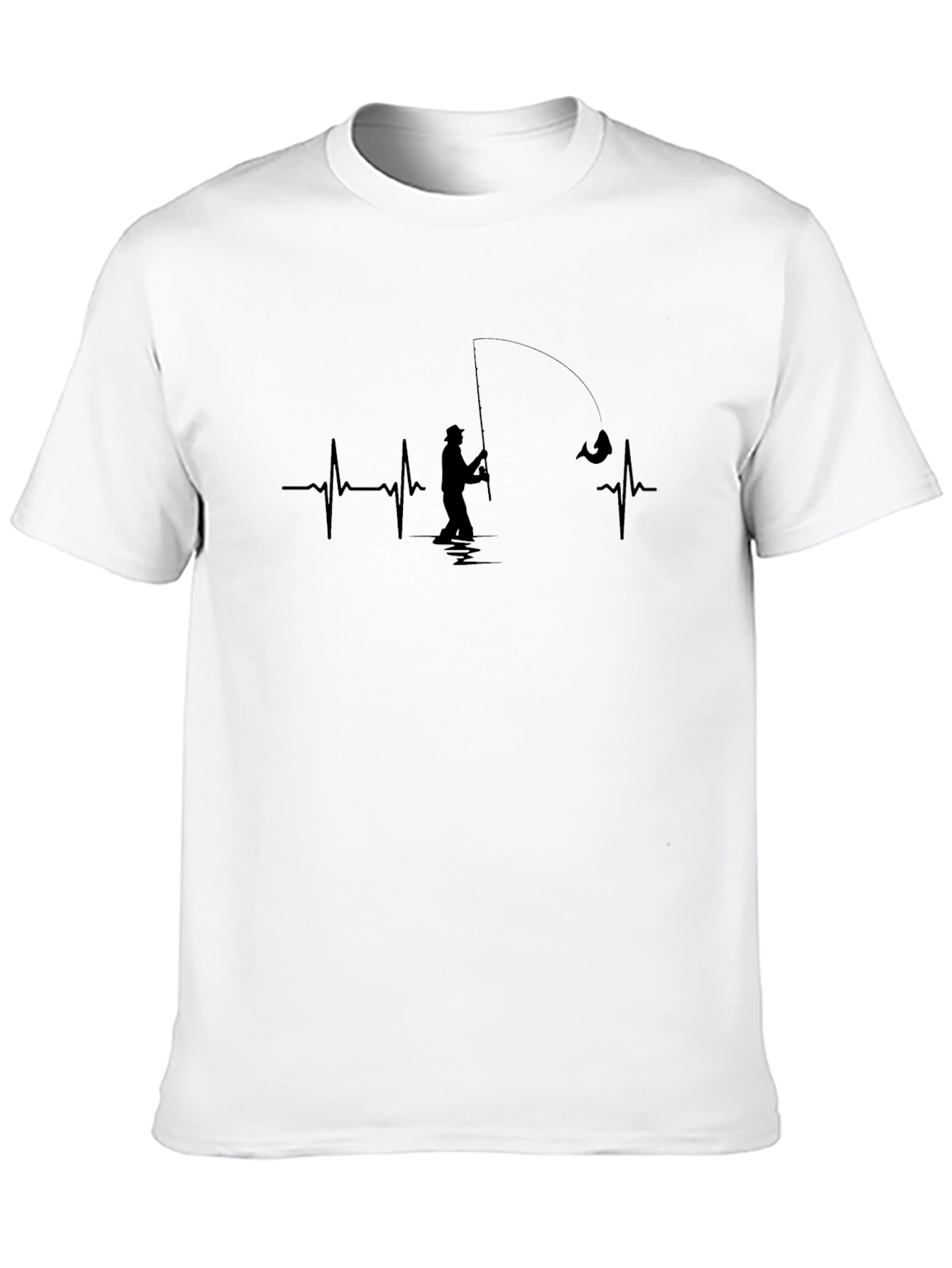 Fishing Heartbeat T-Shirt - Fishermans Life Line Tee