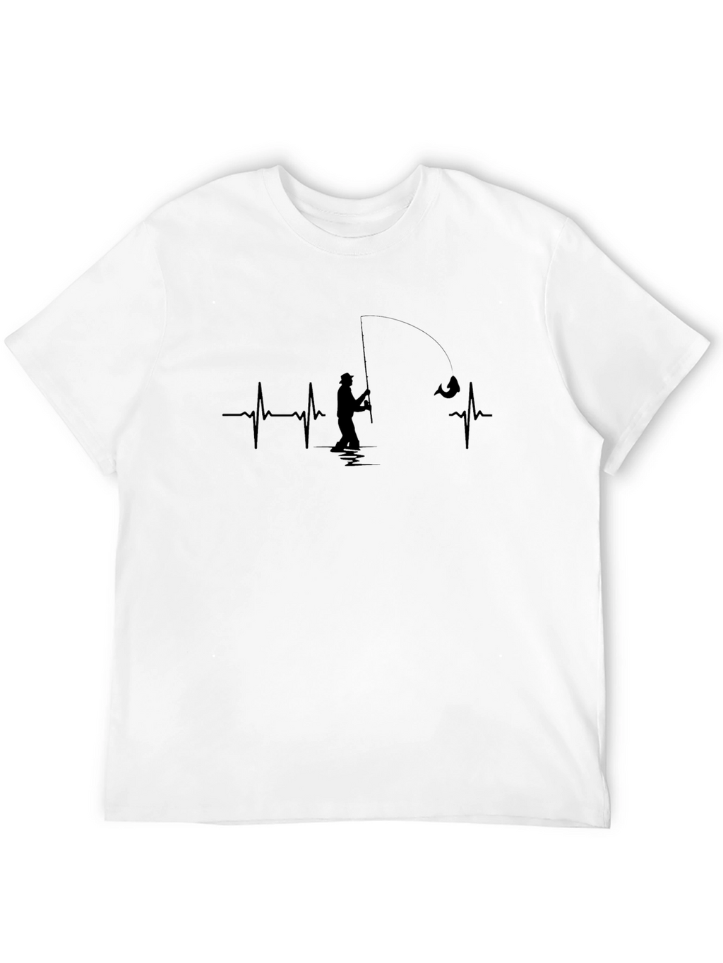 Fishing Heartbeat T-Shirt - Fishermans Life Line Tee