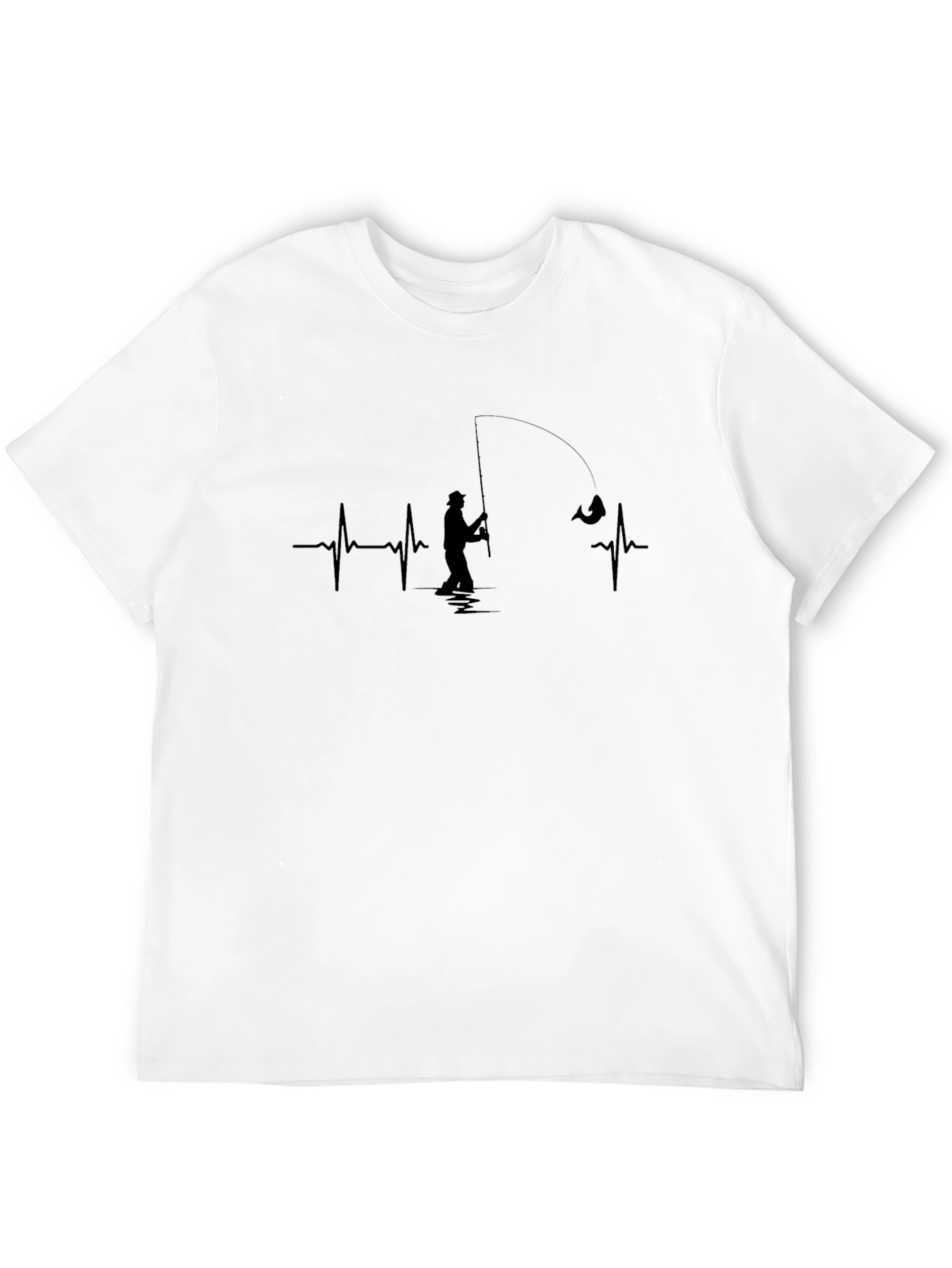 Fishing Heartbeat T-Shirt - Fishermans Life Line Tee