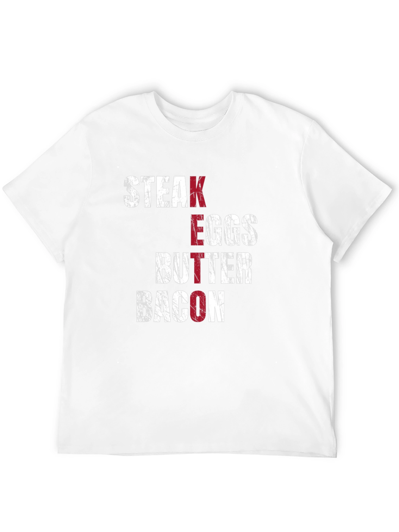 Keto Diet T-Shirt - Steak Eggs Butter Bacon - Black
