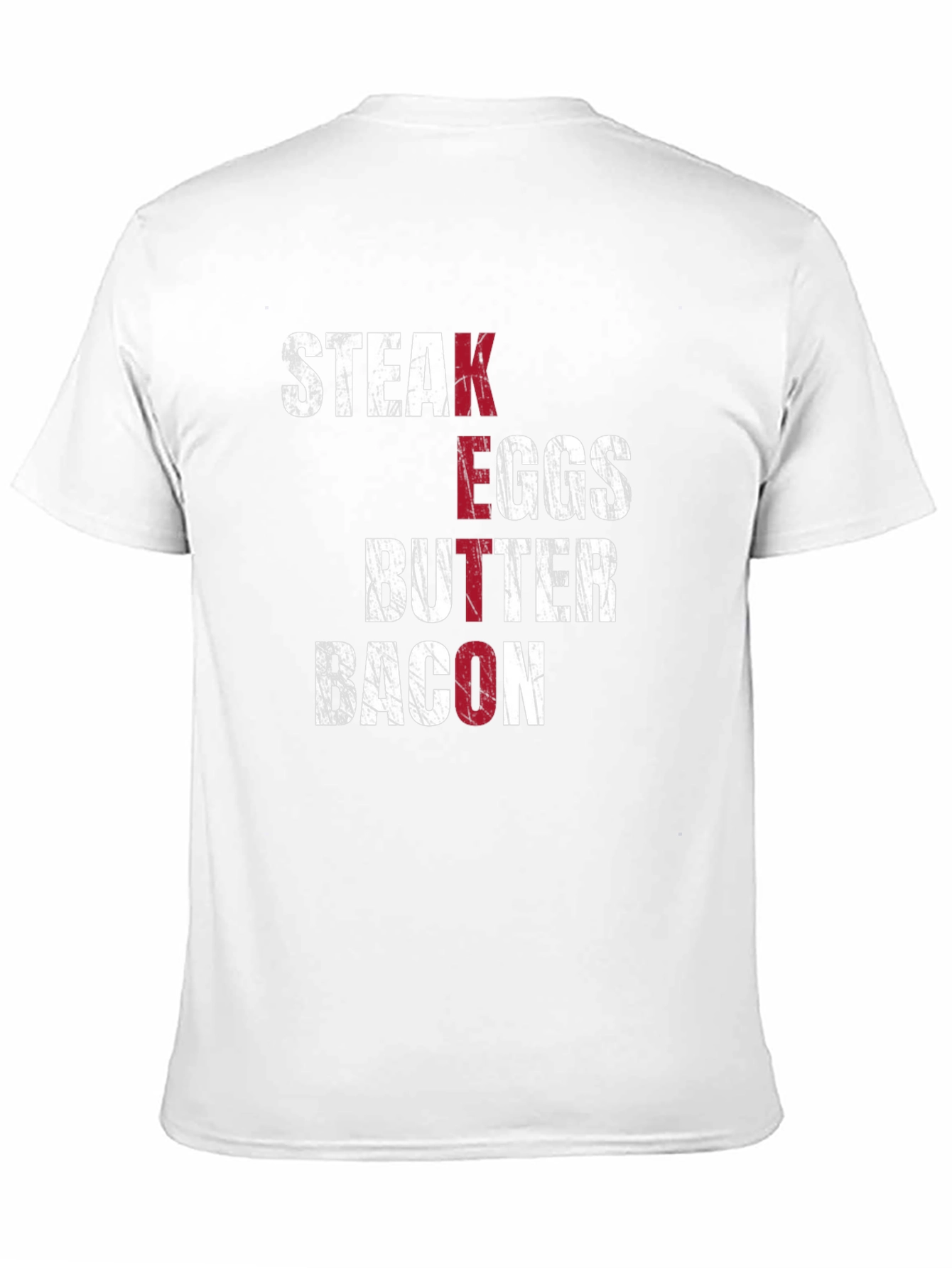 Keto Diet T-Shirt - Steak Eggs Butter Bacon - Black