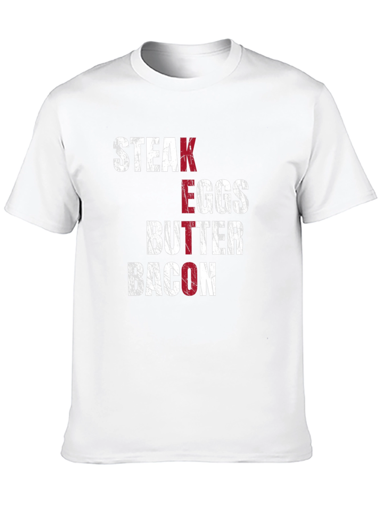 Keto Diet T-Shirt - Steak Eggs Butter Bacon - Black