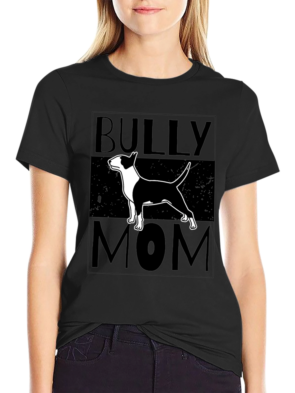 Bully Mom Black Graphic T-Shirt