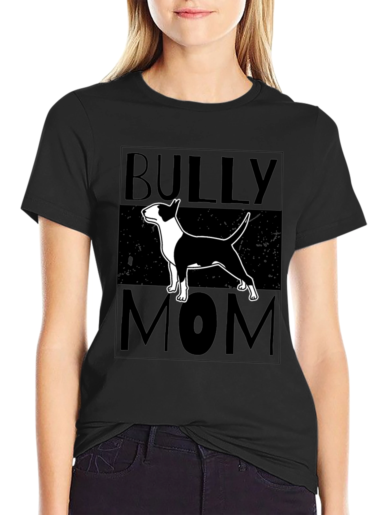 Bully Mom Black Graphic T-Shirt