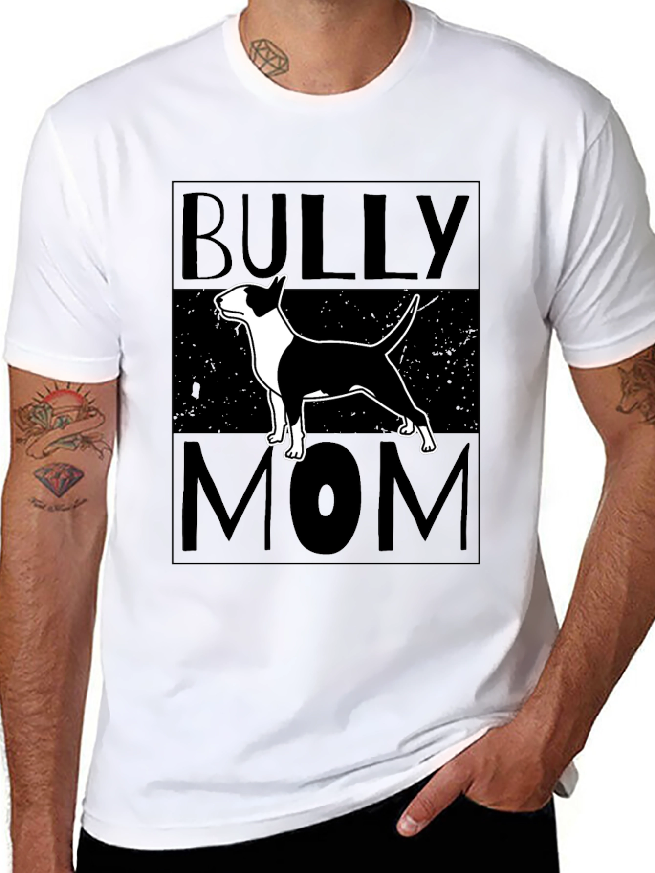Bully Mom Black Graphic T-Shirt