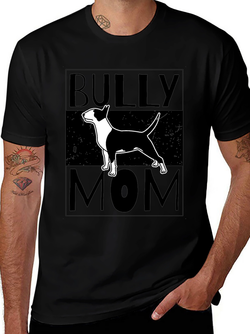 Bully Mom Black Graphic T-Shirt