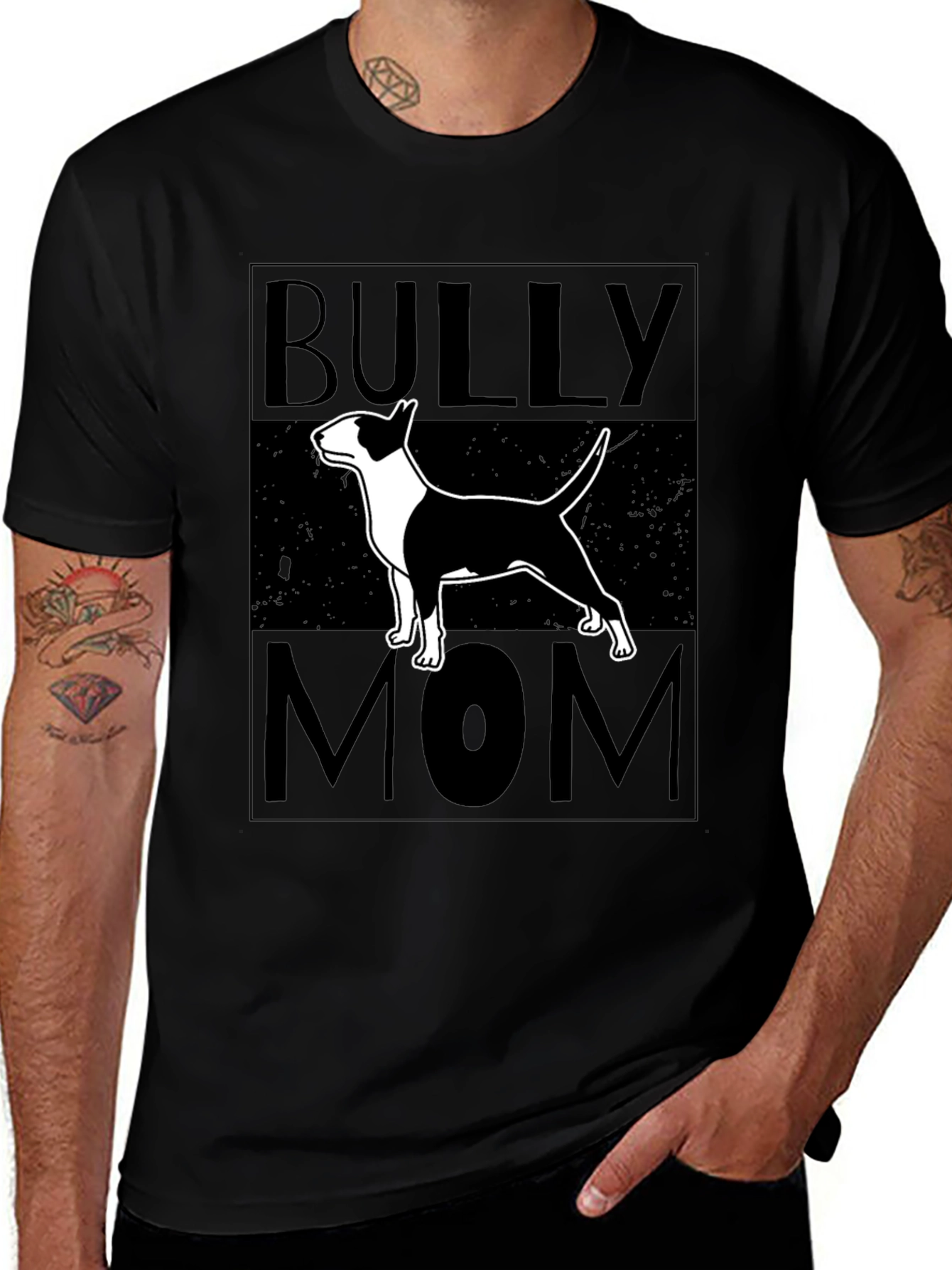 Bully Mom Black Graphic T-Shirt
