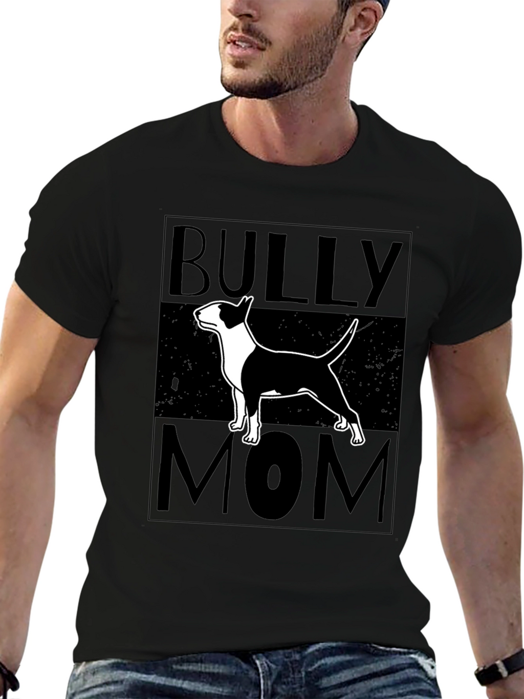 Bully Mom Black Graphic T-Shirt