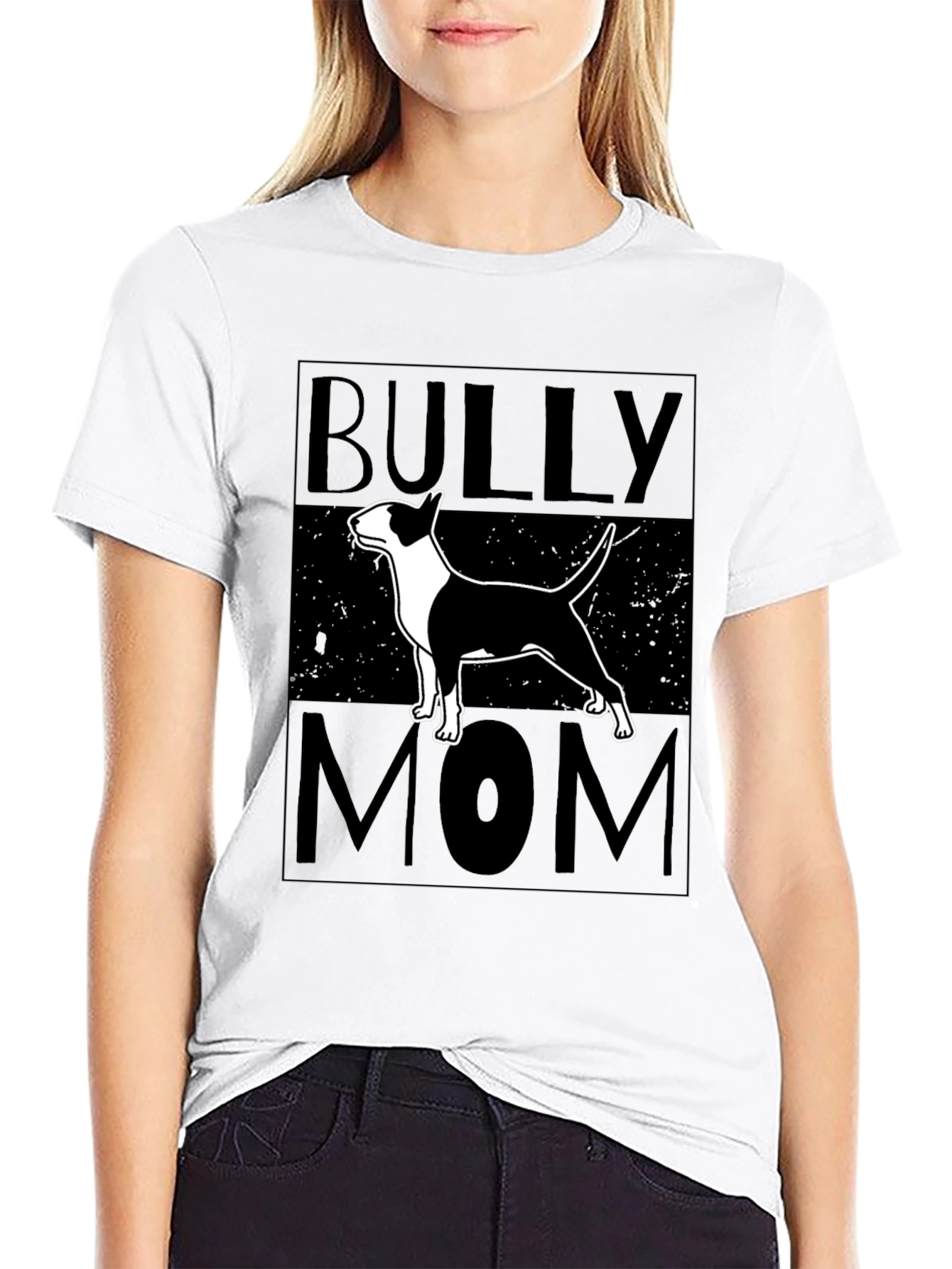 Bully Mom Black Graphic T-Shirt
