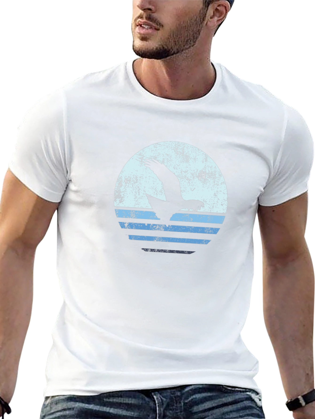 Retro Eagle Sunset Graphic Tee