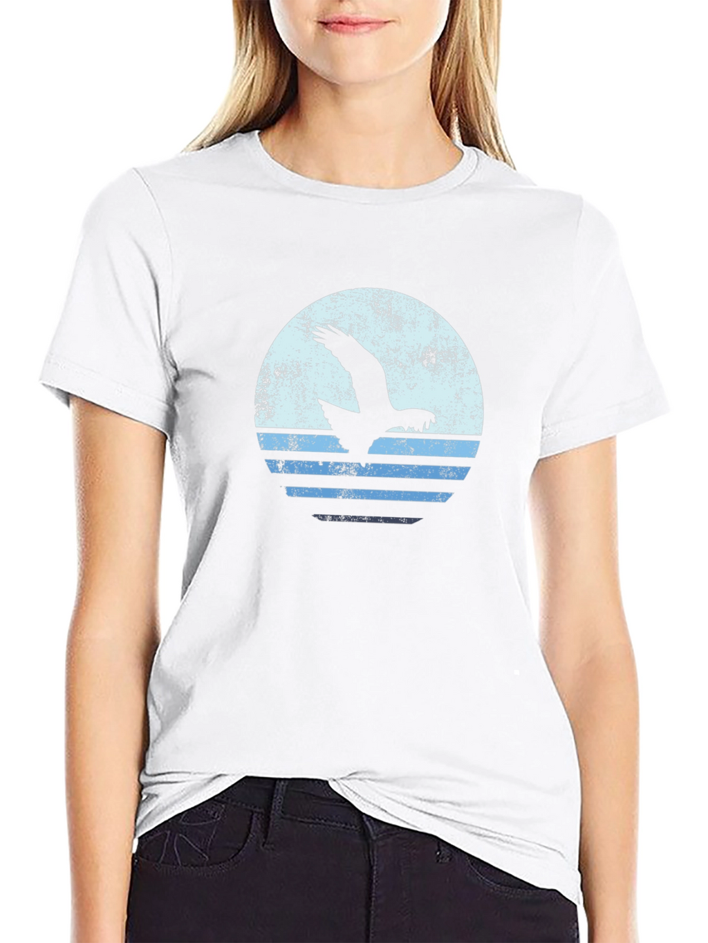 Retro Eagle Sunset Graphic Tee