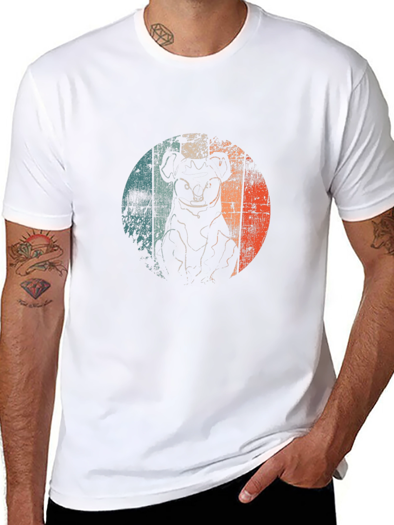 Retro Koala Graphic T-Shirt - Black