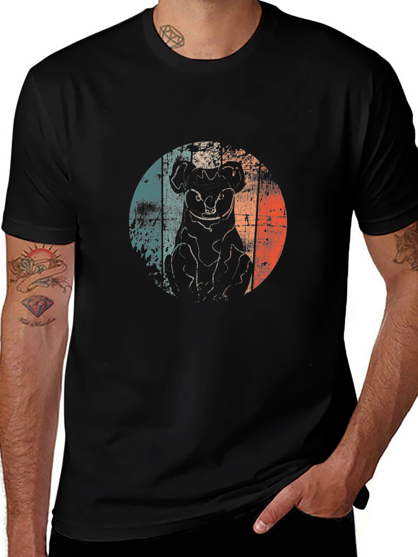 Retro Koala Graphic T-Shirt - Black