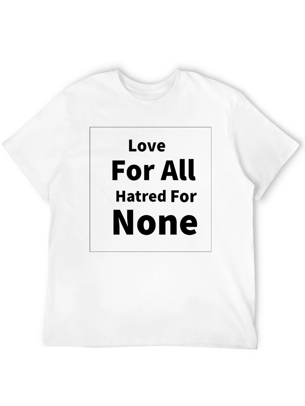 Love For All T-Shirt - Black Graphic Tee