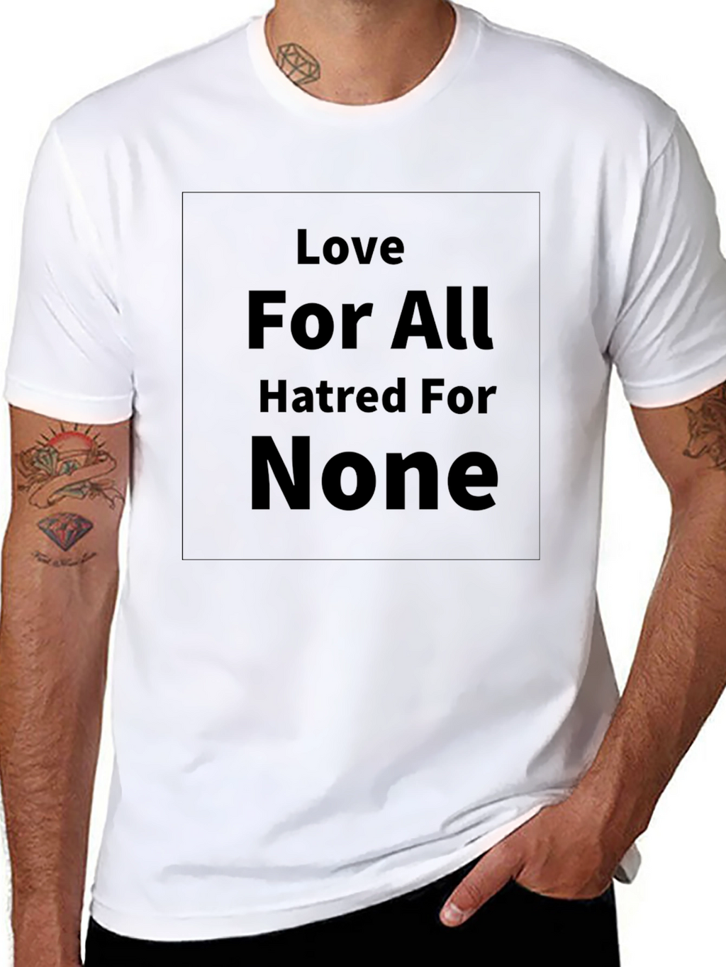 Love For All T-Shirt - Black Graphic Tee