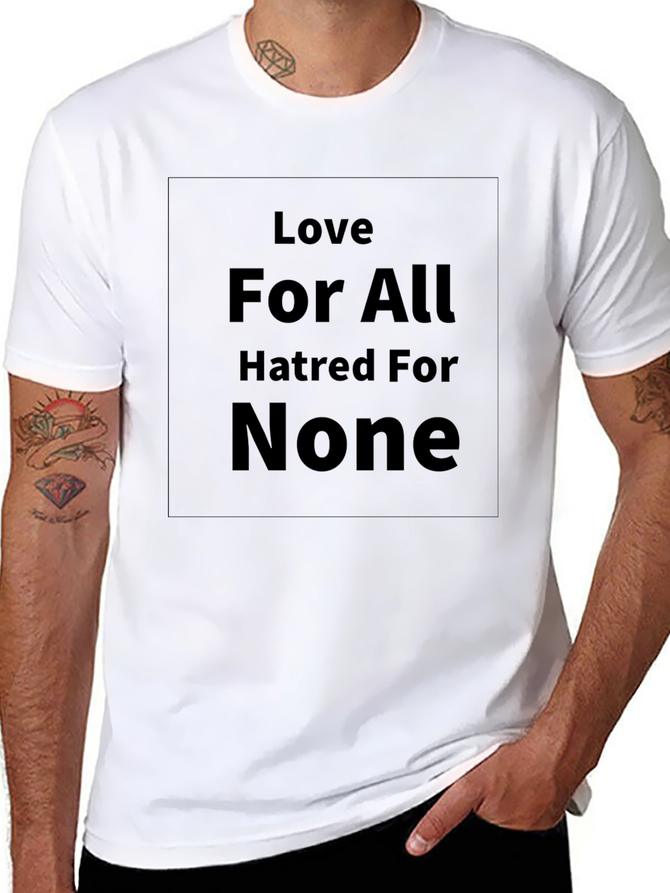 Love For All T-Shirt - Black Graphic Tee