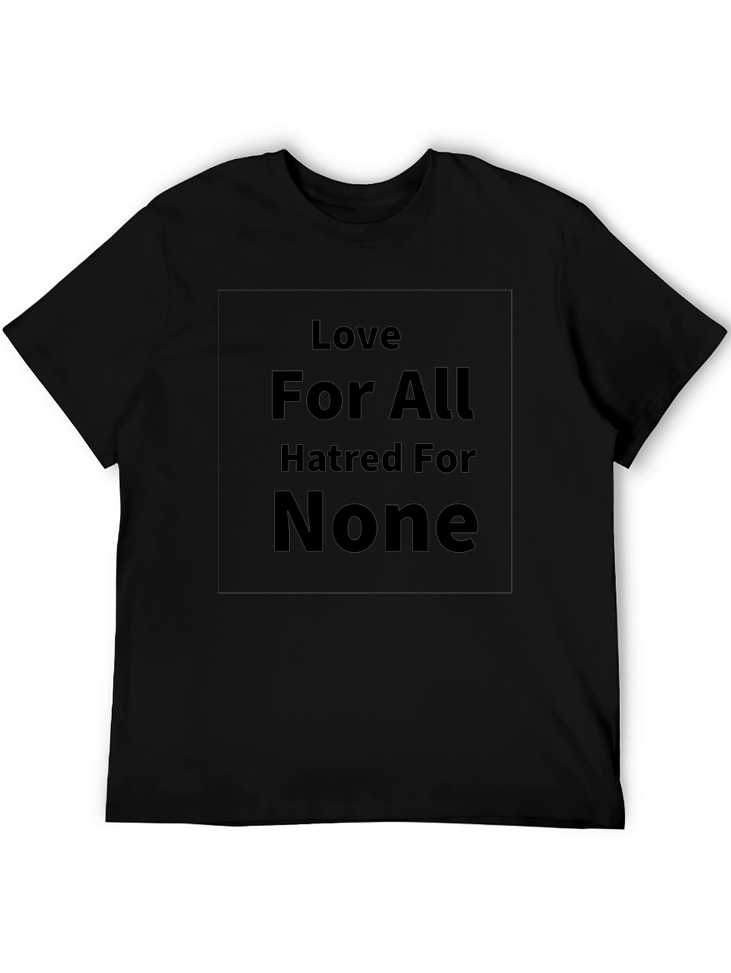 Love For All T-Shirt - Black Graphic Tee