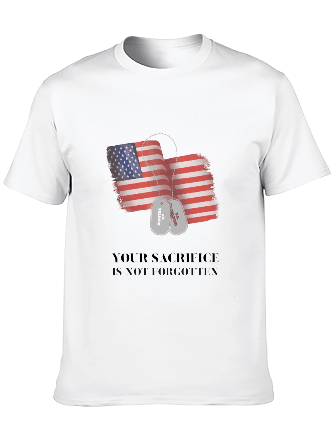 Patriotic Your Sacrifice is Golden Black T-Shirt