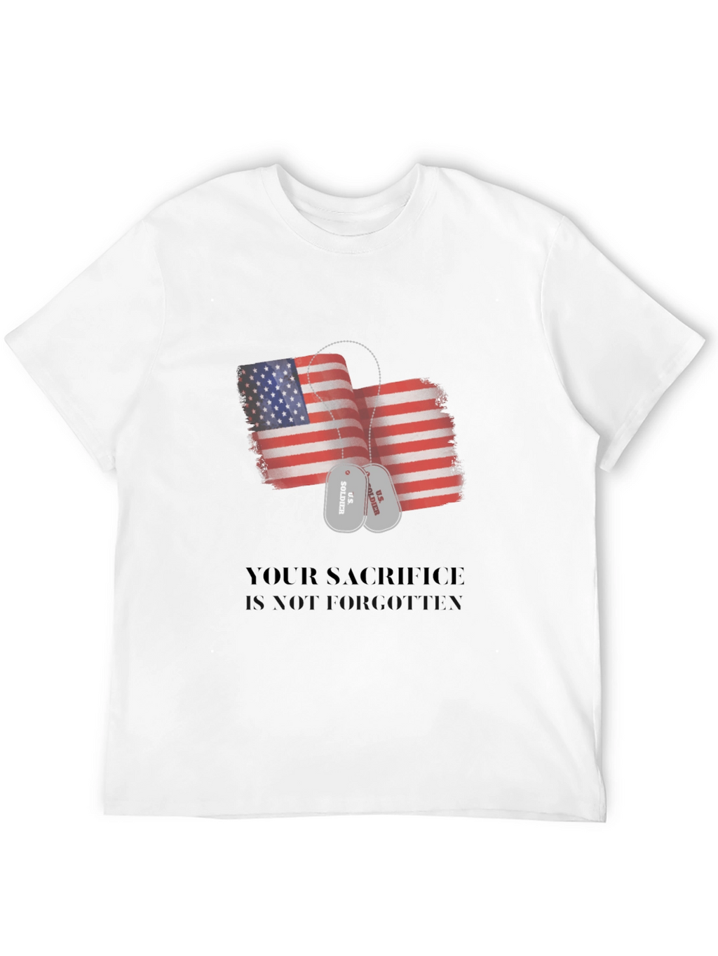 Patriotic Your Sacrifice is Golden Black T-Shirt