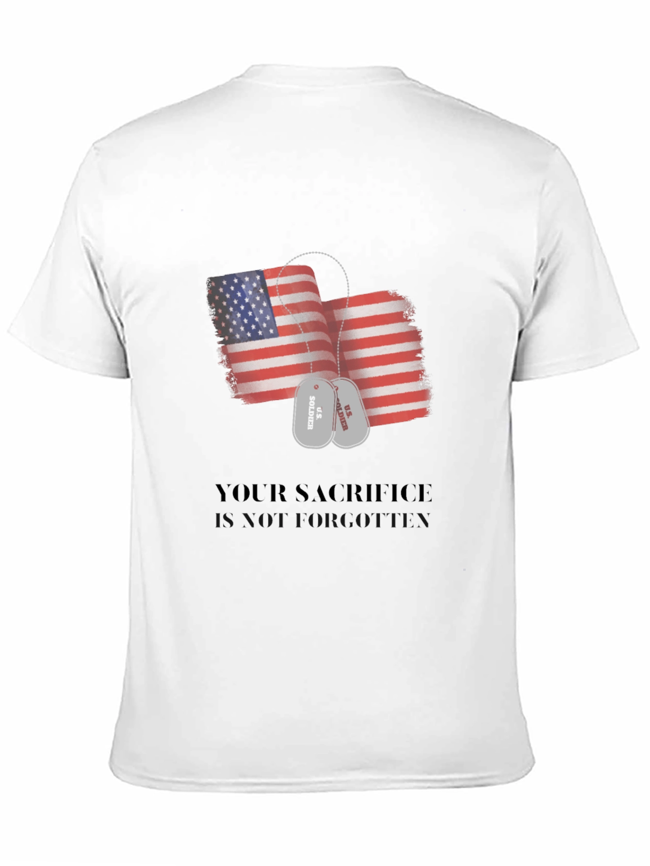 Patriotic Your Sacrifice is Golden Black T-Shirt