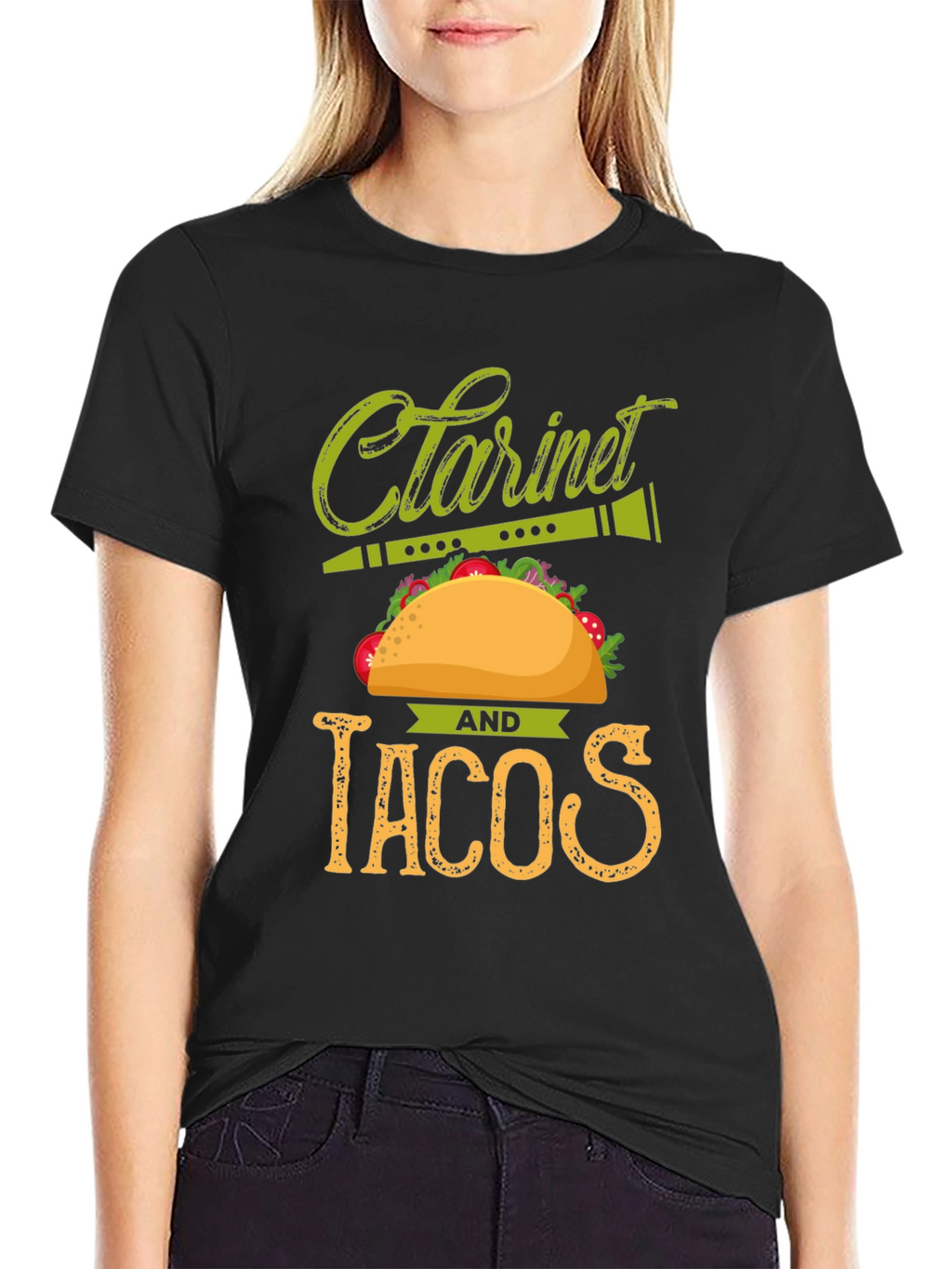 Clarinet and Tacos Graphic T-Shirt