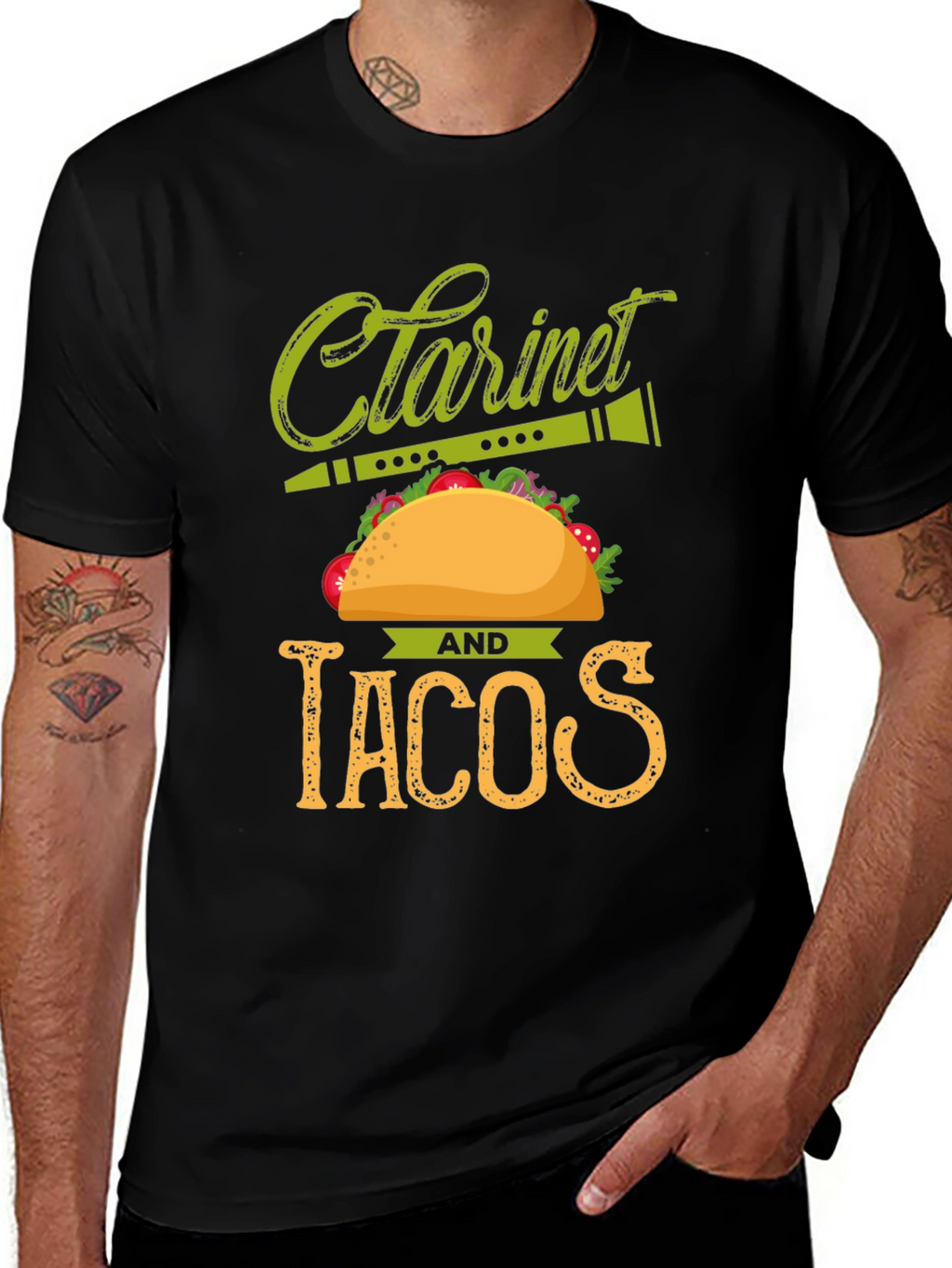 Clarinet and Tacos Graphic T-Shirt