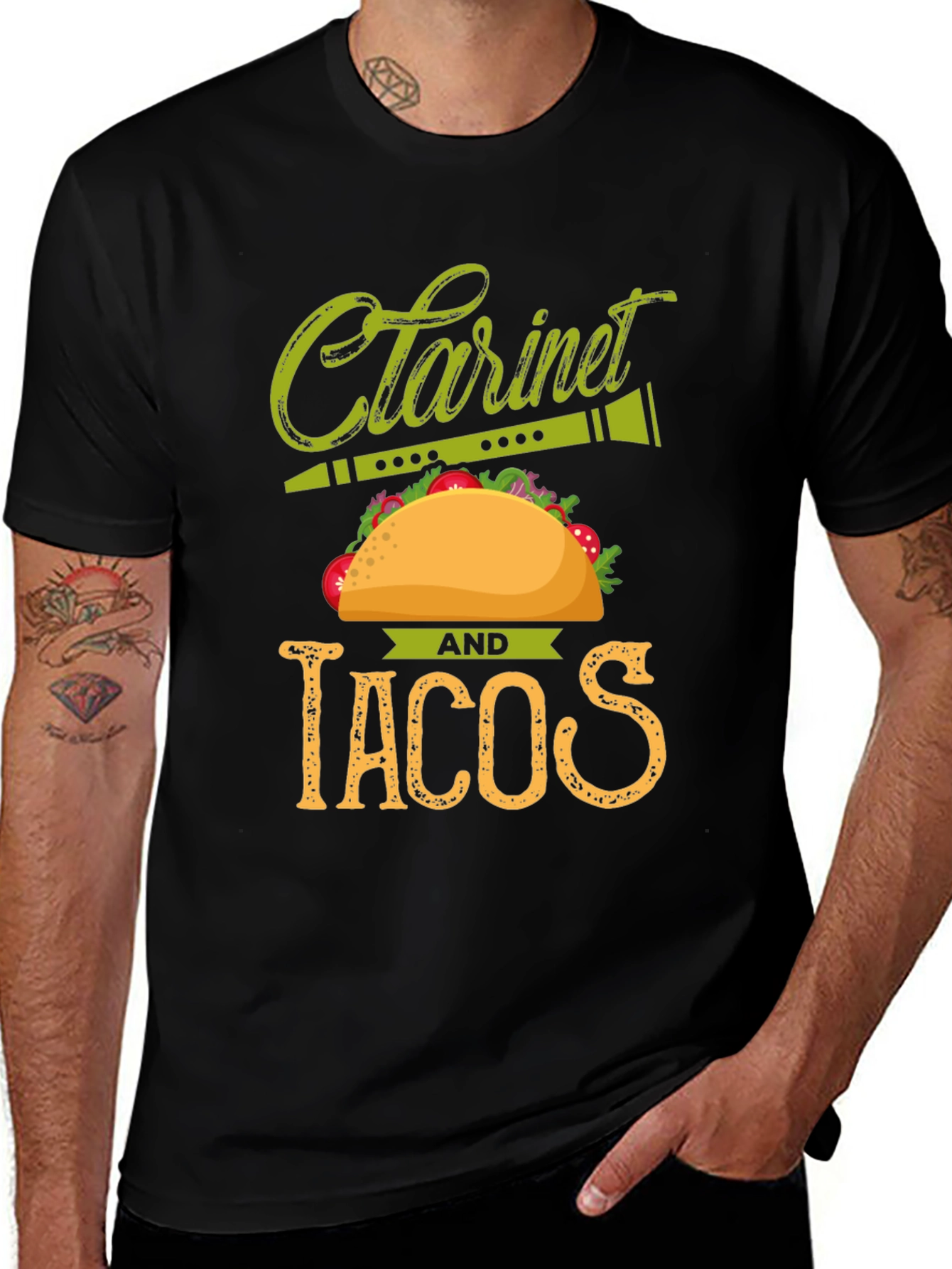 Clarinet and Tacos Graphic T-Shirt