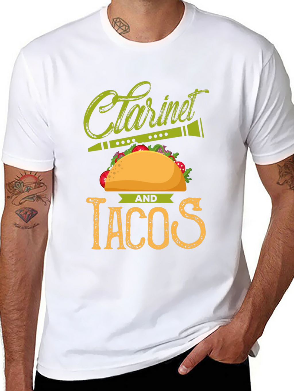 Clarinet and Tacos Graphic T-Shirt