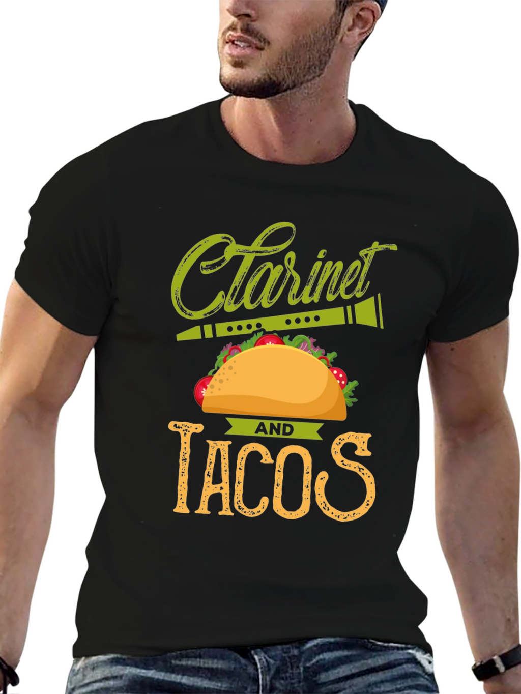 Clarinet and Tacos Graphic T-Shirt