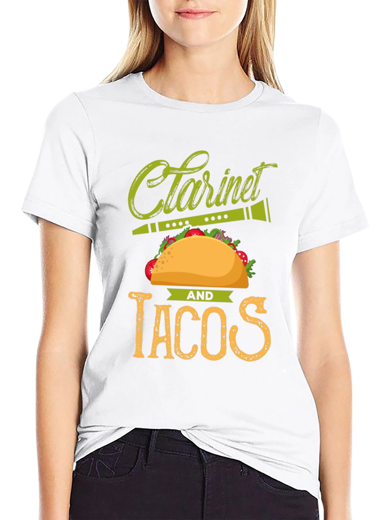 Clarinet and Tacos Graphic T-Shirt
