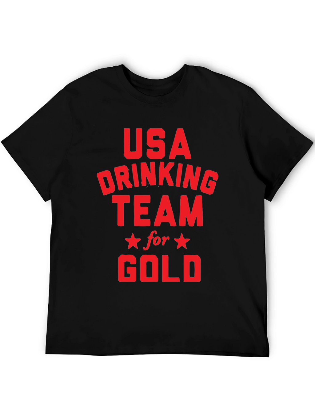 USA Drinking Team for Gold Black T-Shirt