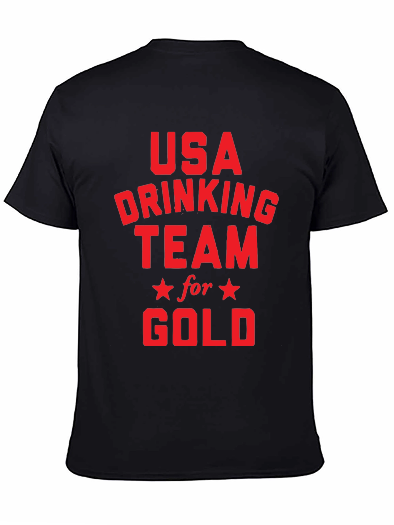 USA Drinking Team for Gold Black T-Shirt