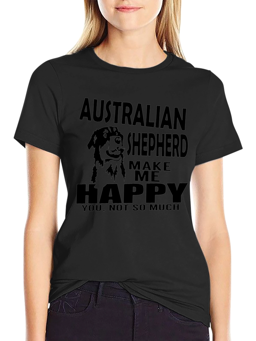 Australian Shepherd Make Me Happy T-Shirt