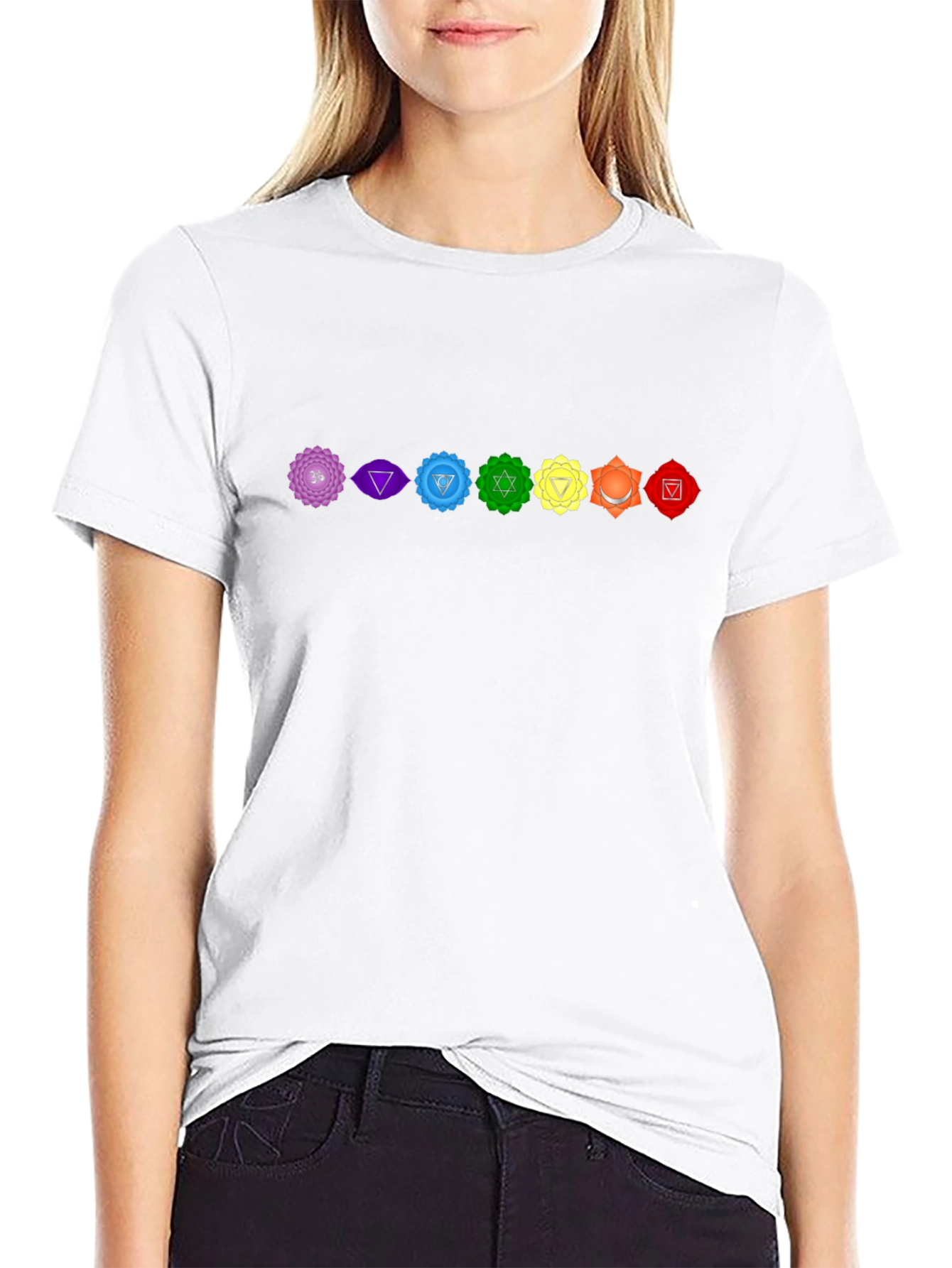 Chakra Symbol Graphic Black T-Shirt