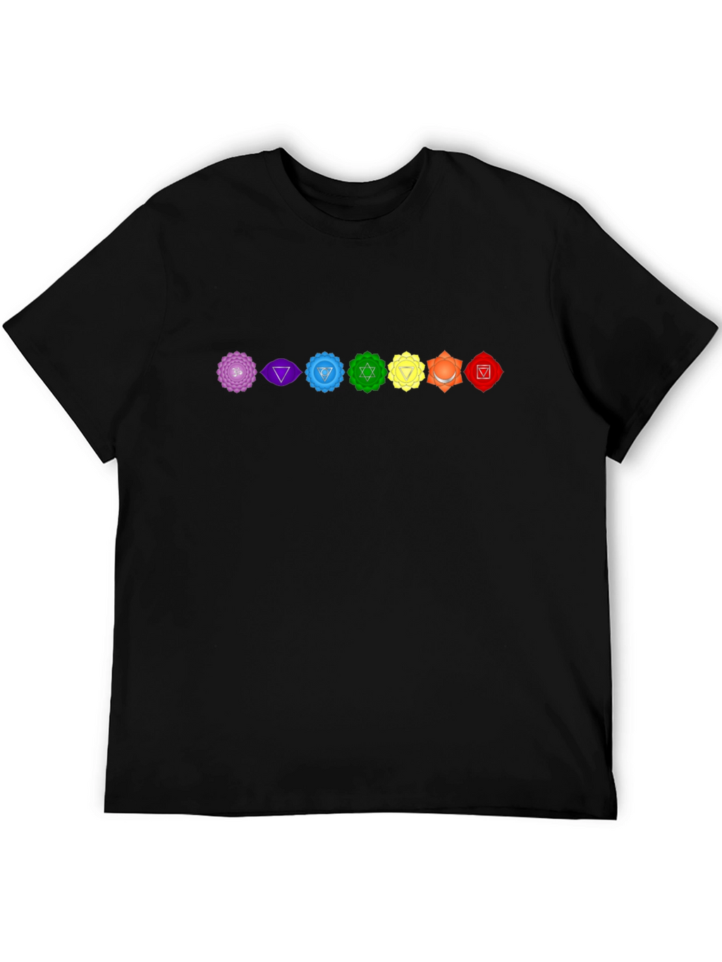 Chakra Symbol Graphic Black T-Shirt