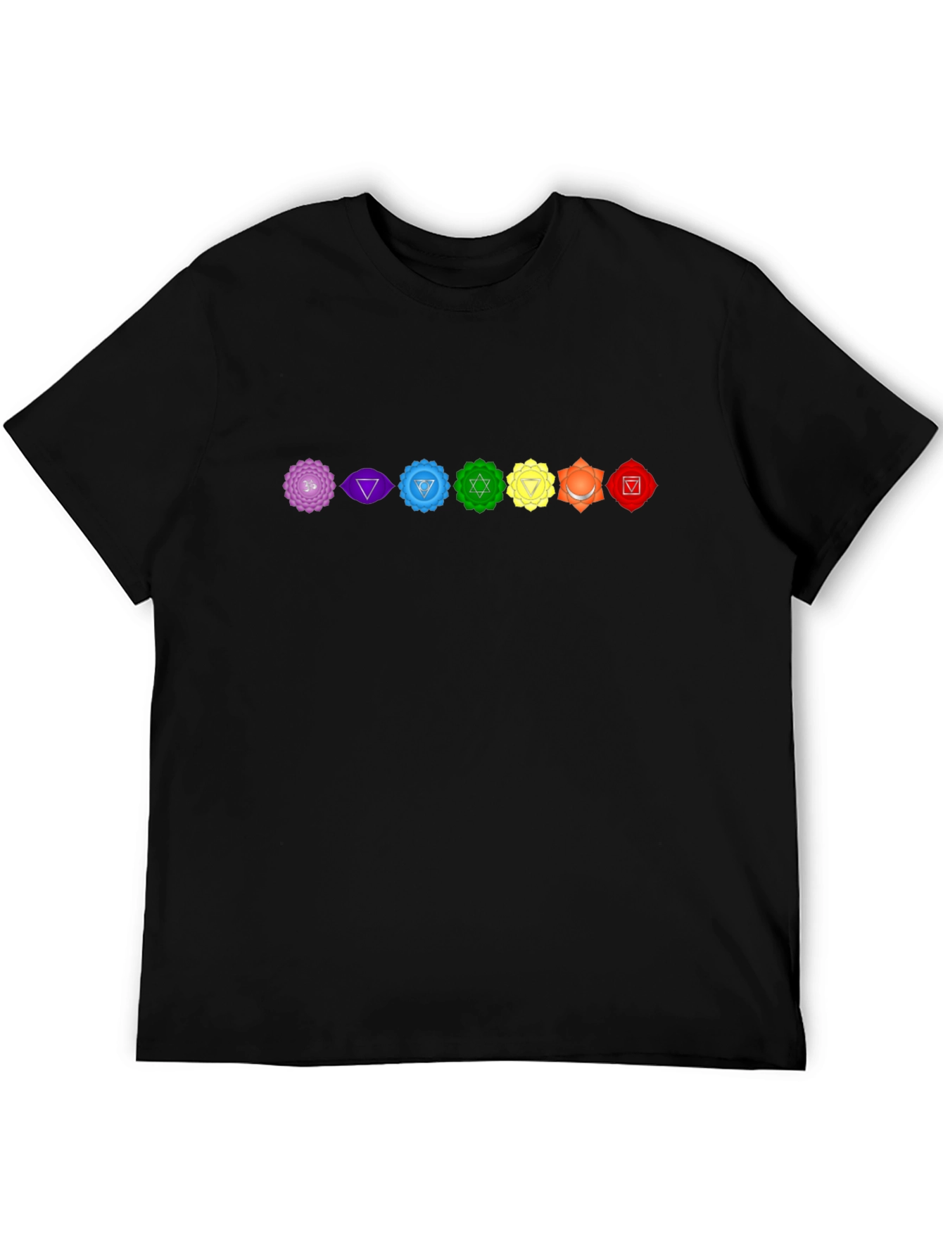 Chakra Symbol Graphic Black T-Shirt