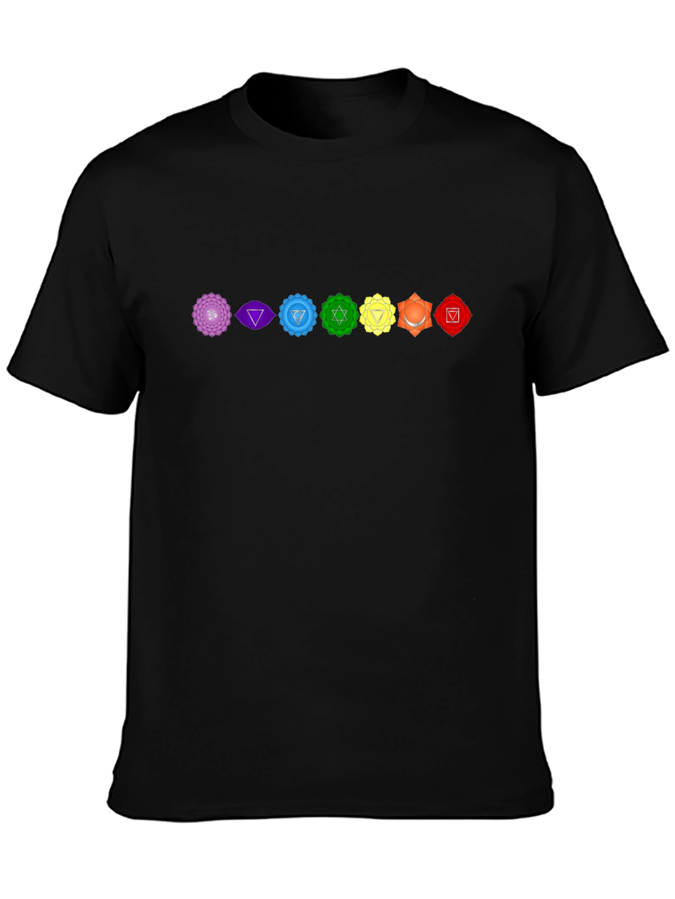 Chakra Symbol Graphic Black T-Shirt