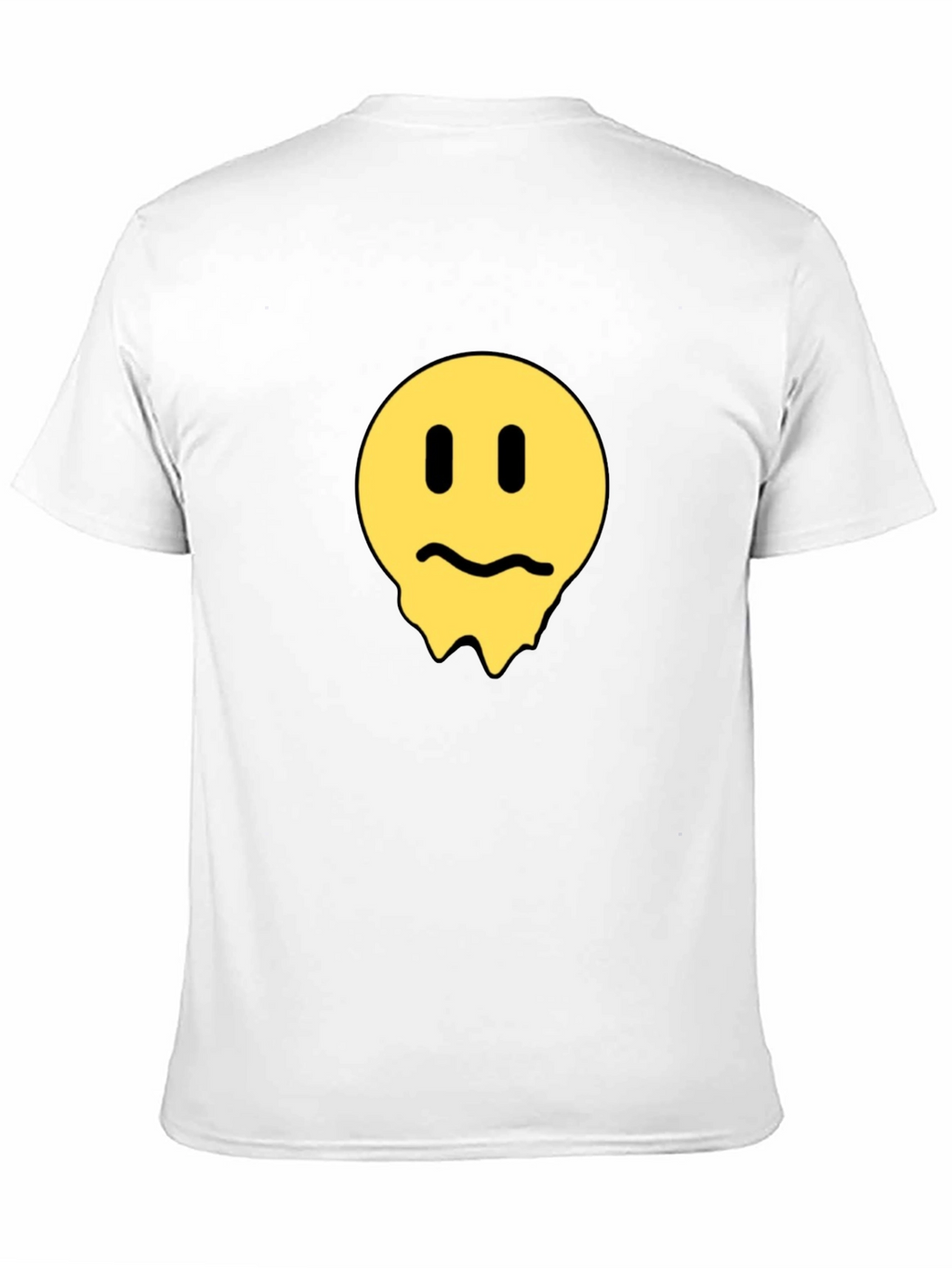 Melting Smiley Face Black T-Shirt