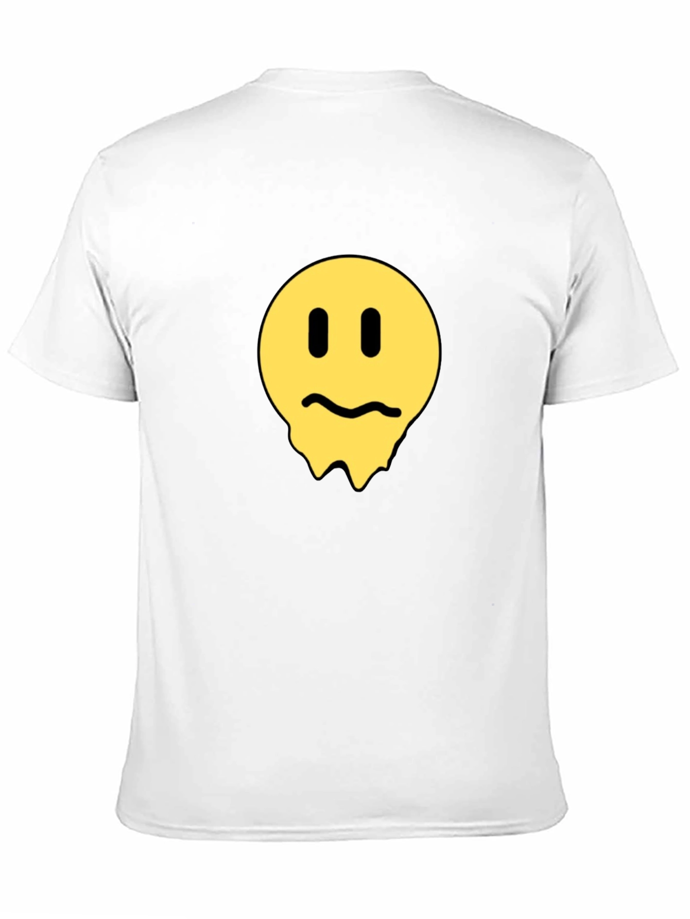 Melting Smiley Face Black T-Shirt