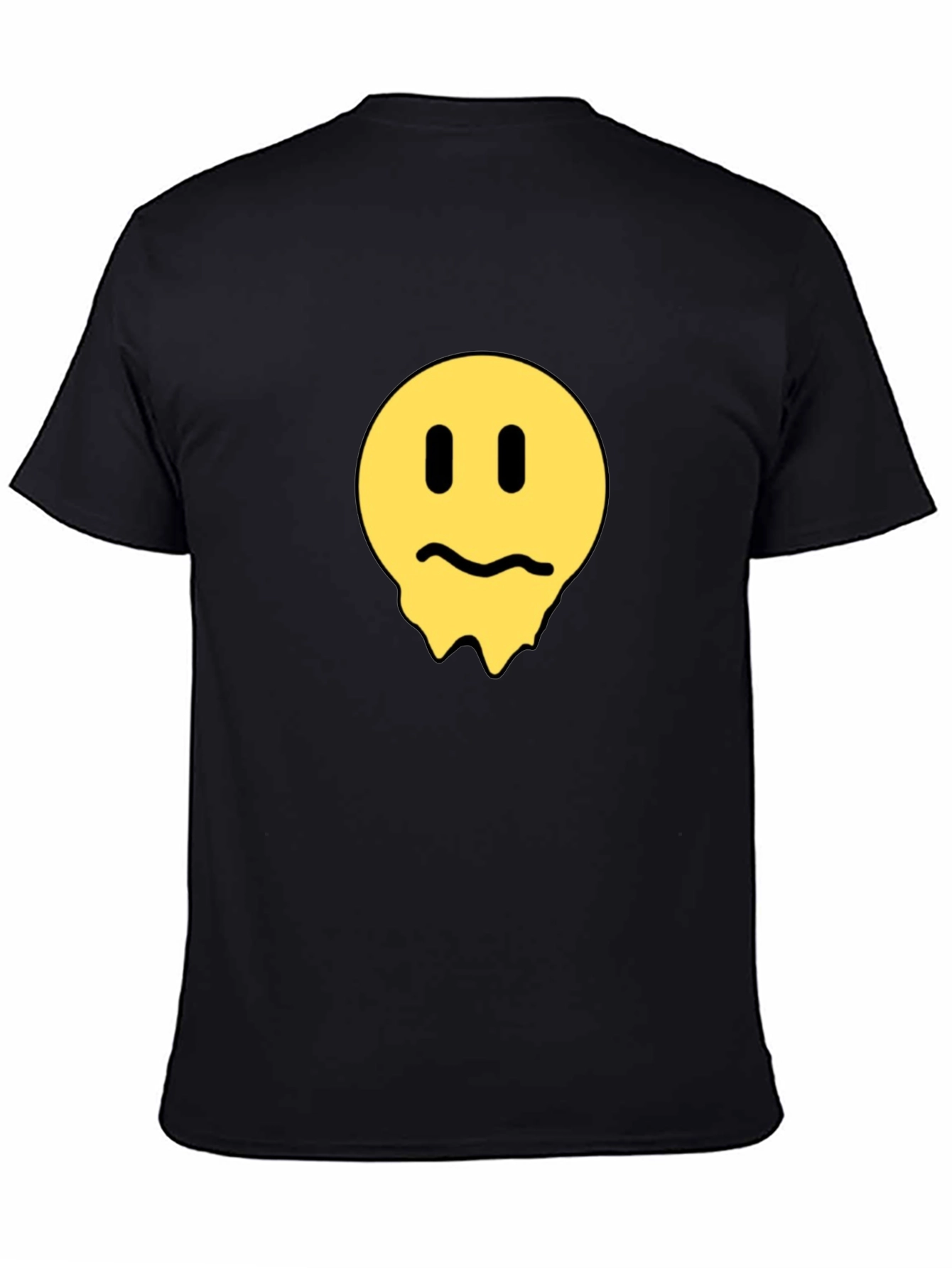 Melting Smiley Face Black T-Shirt