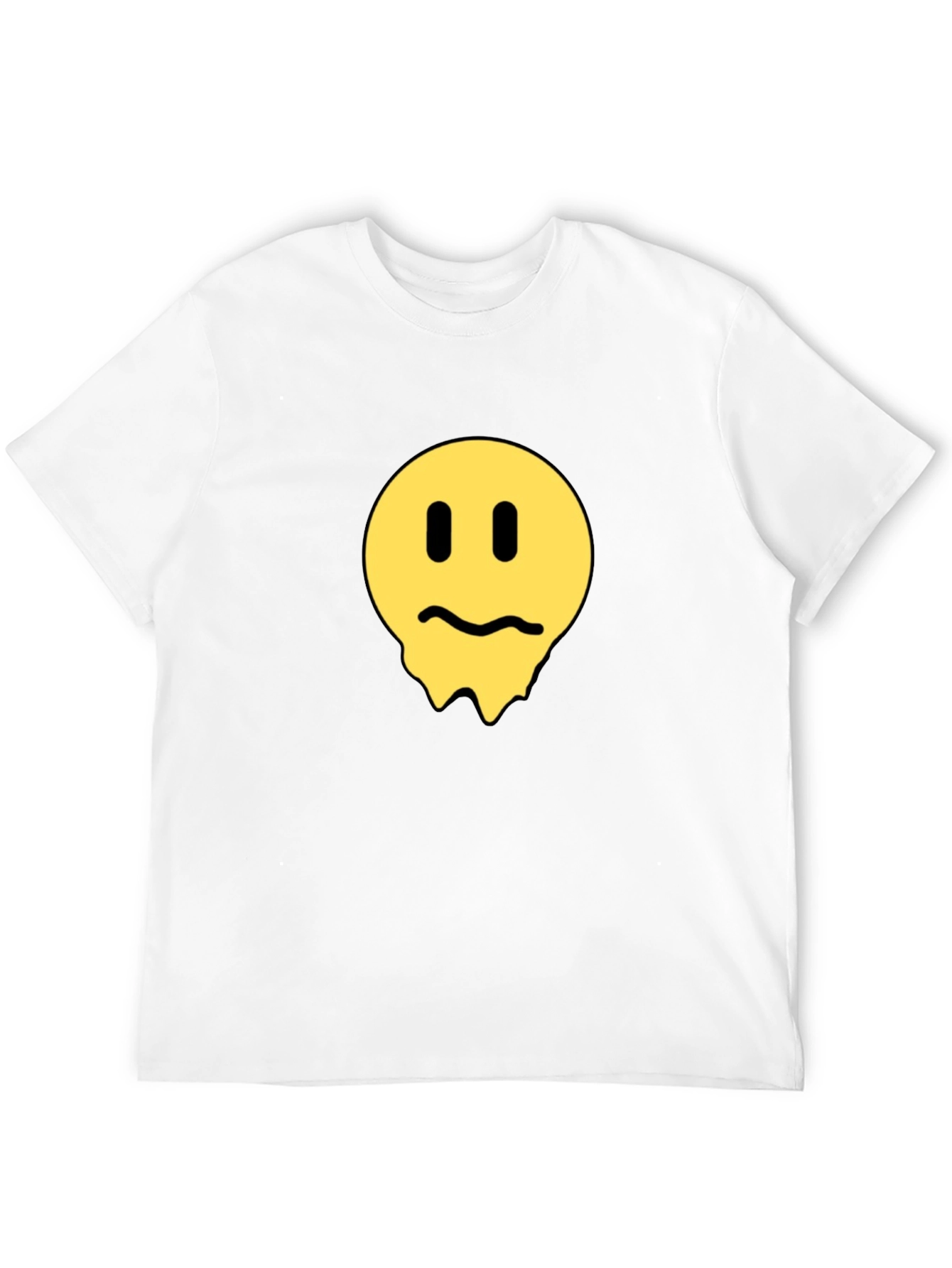 Melting Smiley Face Black T-Shirt