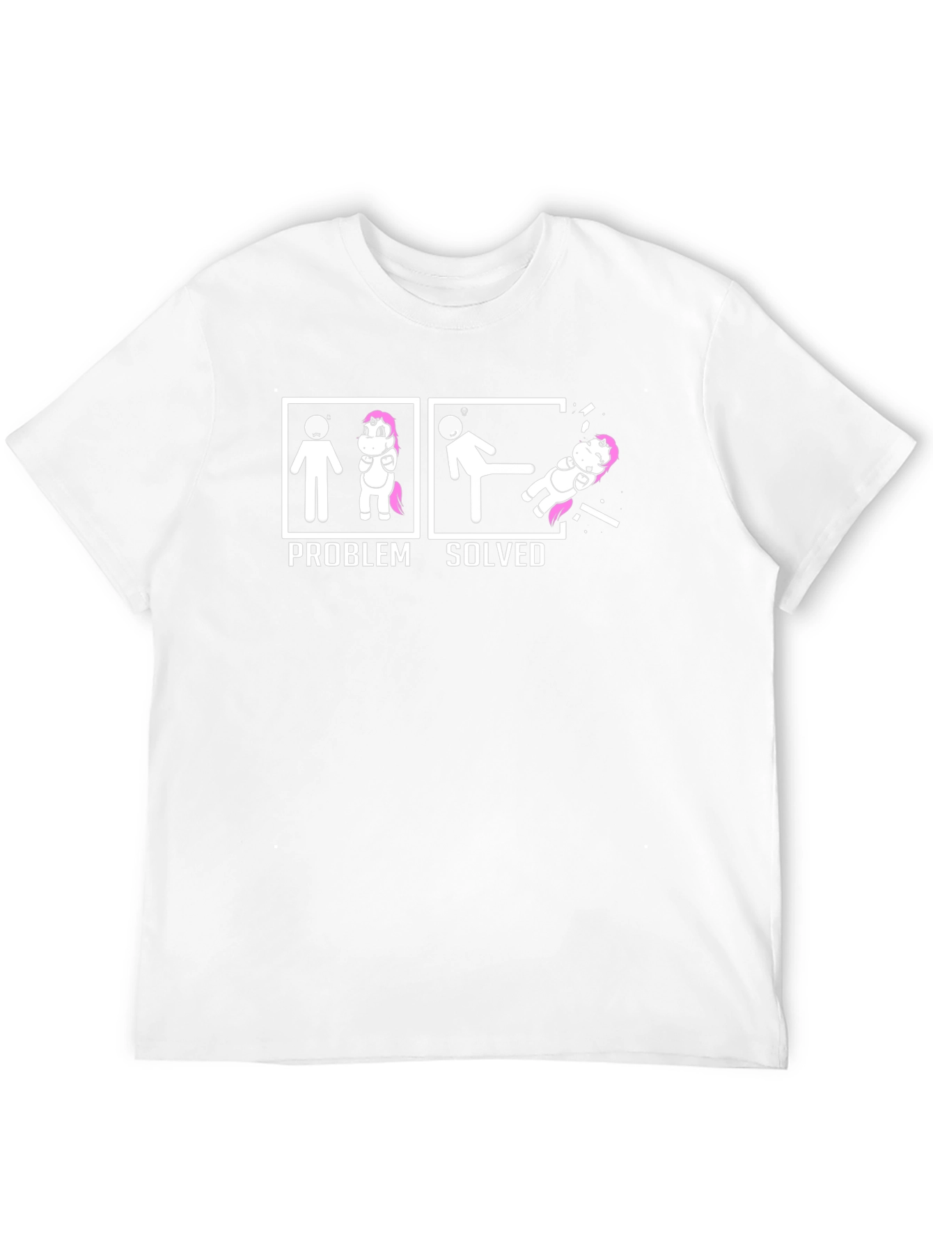 Problem Solved Unicorn Graphic Tee - Black