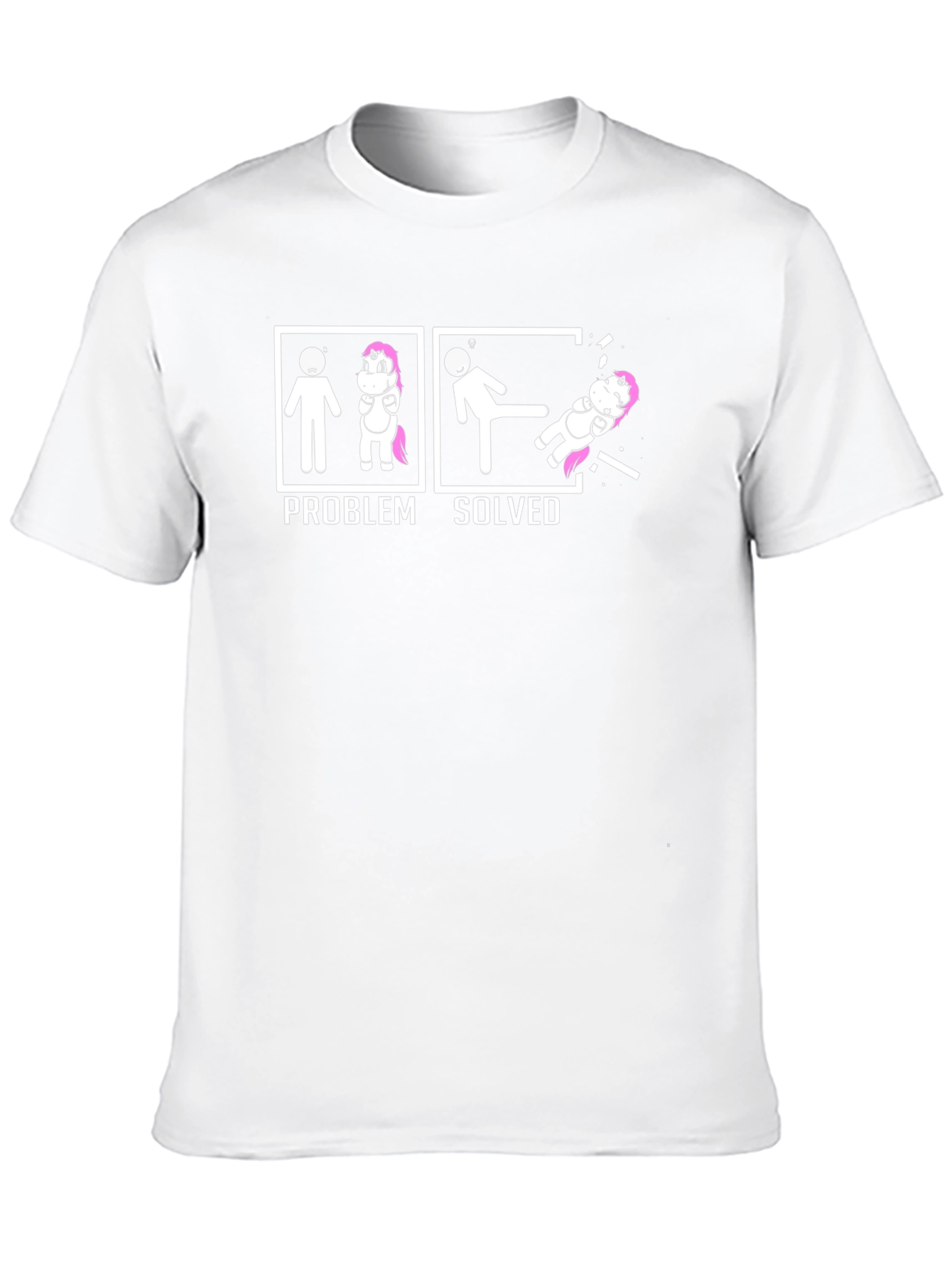 Problem Solved Unicorn Graphic Tee - Black